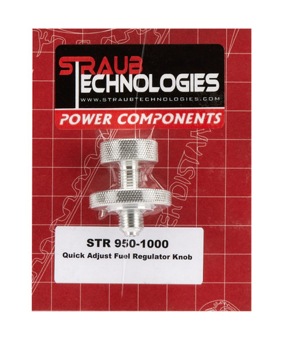 Straub Technologies Inc. 950-1000 Adjustable Nut, Quick Fuel Pressure Adjust, Locking, Aluminum, Polished, Each