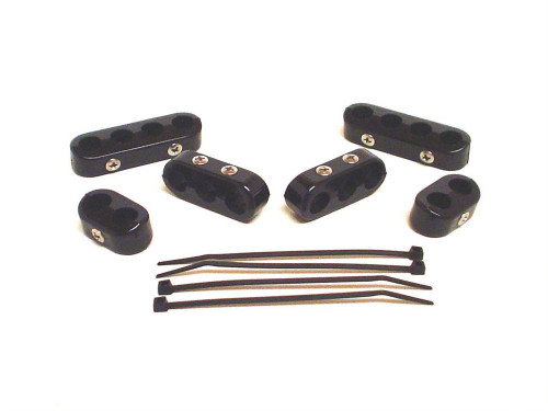 Taylor/Vertex 42709 Spark Plug Wire Divider, 10.4 mm Wires, Nylon, Black, Clamp Style, Kit