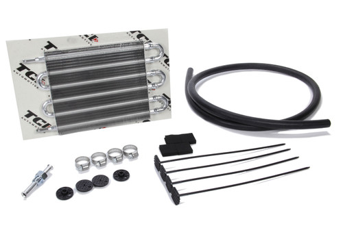 Tci 820500 Fluid Cooler, 12.500 x 7.500 x 0.750 in, Tube Type, 11/32 in Hose Barb Inlet / Outlet, Fitting / Hardware / Hose, Aluminum, Natural, Automatic Transmission, Kit