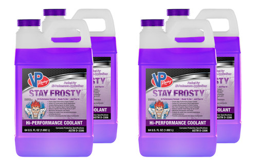 Vp Racing 2088 Antifreeze / Coolant, Stay Frosty, Hi-Performance, Pre-Mixed, 1/2 gal Jug, Set of 4