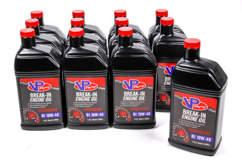 Vp Racing 2417 Motor Oil, Break-In, High Zinc, 10W40, Conventional, 1 qt Bottle, Set of 12