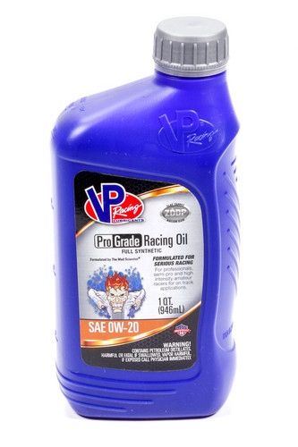 Vp Racing 2715 Motor Oil, Pro Grade Racing, High Zinc, 0W20, Synthetic, 1 qt Bottle, Each
