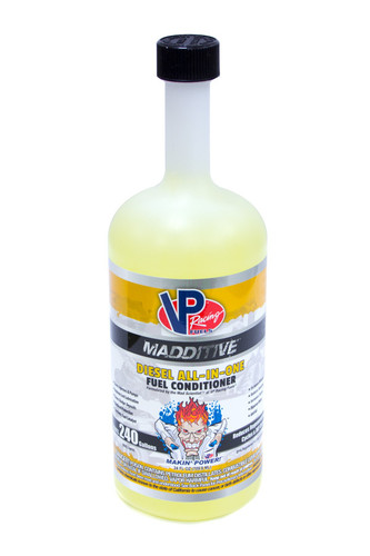 Vp Racing 2835 Fuel Additive, MADDITIVE, Diesel Fuel Conditioner, System Cleaner, Cetane Booster, Anti-Gel, Water Remover, Lubricant, 24.00 oz Bottle, Diesel, Each