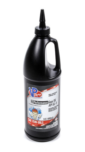 Vp Racing 2885 Gear Oil, HiPerformance, 75W90LS, Limited Slip Additive, Synthetic, 1 qt Bottle, Each
