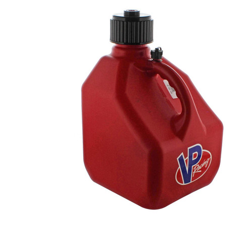 Vp Racing 4163-CA Utility Jug, Motorsport, 3 gal, 10-1/2 x 10-1/2 x 10 in Tall, O-Ring Seal Cap, Screw-On Vent, Filler Hose, Square, Plastic, Red, Each