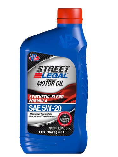 Vp Racing VP3952043 Motor Oil, Street Legal, 5W20, Semi-Synthetic, 1 qt Bottle, Each
