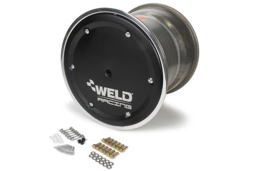 Weld Racing 559-5405BC-6 Wheel, Wide 5 XL, 15 x 14 in, 5.000 in Backspace, Wide 5 Bolt Pattern, Cover Included, Aluminum, Black Anodized / Polished, Each