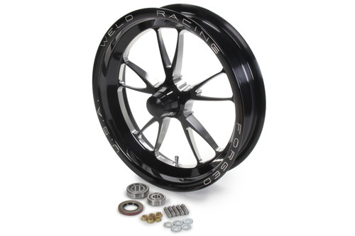 Weld Racing 82B-15000 Wheel, Full Throttle, 15 x 3.5 in, 1.750 in Backspace, Anglia Spindle, Aluminum, Black Anodized, Each