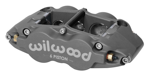 Wilwood 120-13235 Brake Caliper, Superlite, Passenger Side, 6 Piston, Aluminum, Gray Anodized, 14.00 in OD x 1.25 in Thick Rotor, 5.98 in Radial Mount, Each
