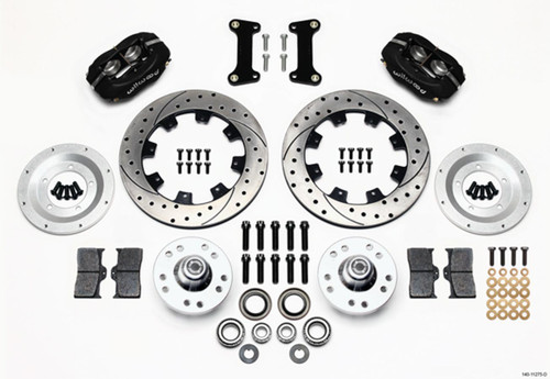 Wilwood 140-11275-D Brake System, Dynalite, Front, 4 Piston Caliper, 12.19 in Drilled / Slotted Rotor, Aluminum, Black Anodized, GM F-Body 1982-92, Kit