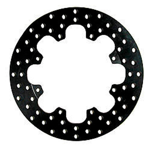 Wilwood 160-1601 Brake Rotor, Drilled, 11.438 in OD, 0.350 in Thick, 8 x 7.000 in Bolt Pattern, Steel, Black Oxide, Each