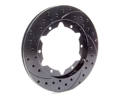 Wilwood 160-7100-BK Brake Rotor, SRP, Driver Side, Directional / Drilled / Slotted, 11.000 in OD, 0.810 in Thick, 6 x 6.250 in Bolt Pattern, Iron, Black Paint, Each