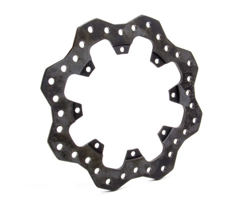 Wilwood 160-9772 Brake Rotor, Drilled / Scalloped, 11.750 in OD, 0.350 in Thick, 8 x 7.000 in Bolt Pattern, Steel, Black Oxide, Each