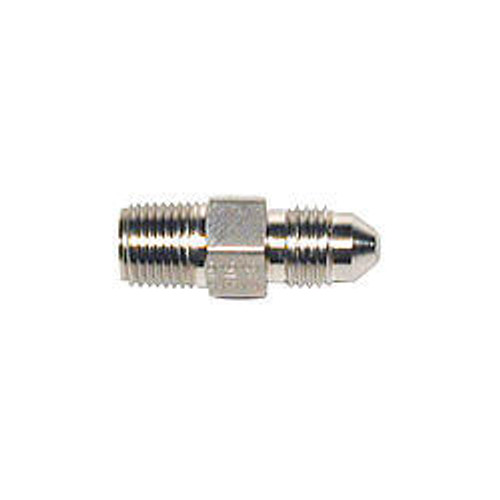 Wilwood 220-6956 Fitting, Adapter, Straight, 3 AN Male to 1/8 in NPT Male, Steel, Zinc Oxide, Each