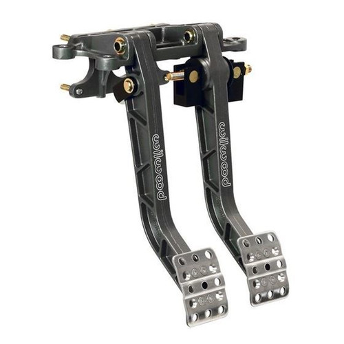 Wilwood 330-13370 Pedal Assembly, Clutch, 5.00 to 1 Ratio, 10.77 in Long, Reverse Swing Mount, Aluminum, Black Paint, Each