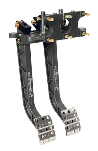 Wilwood 340-11299 Pedal Assembly, Brake / Clutch, 6.25 to 1 Ratio, 11.89 in Long, Reverse Swing Mount, Aluminum, Black Paint, Each