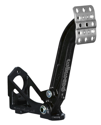 Wilwood 340-13833 Pedal Assembly, Brake / Clutch, 6 to 1 Ratio, 9.630 in Long, Forward Floor Mount, Aluminum, Black Paint, Each