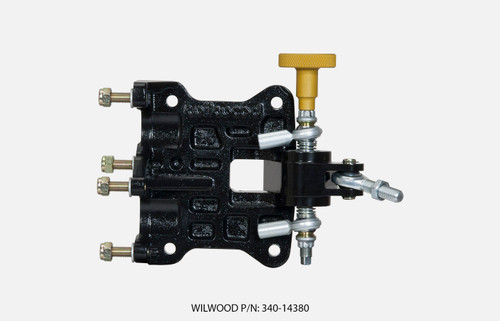 Wilwood 340-14380 Balance Bar Assembly, 7/16-20 in Threaded Adjuster Bar, 1.74 in Mount Length, 60 Degree, Dual Master Cylinder, 1.48 Ratio, Wilwood TruBar 60, Each