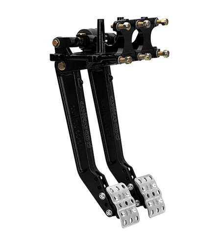 Wilwood 340-16385 Pedal Assembly, Brake / Clutch, 5.5-6.25 to 1 Ratio, 10.87-11.88 in Long, Reverse Dash Mount, Aluminum, Black Paint, Universal, Kit