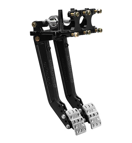 Wilwood 340-16386 Pedal Assembly, Tru-Bar, Brake / Clutch, 5.5-6.25 to 1 Ratio, 10.87-11.88 in Long, Reverse Dash Mount, Aluminum, Black Paint, Universal, Kit