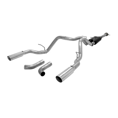Flowmaster 817541 Exhaust System, Force II, Cat-Back, 3 in Tailpipe, 4 in Tips, Stainless, Natural, GM Fullsize Truck 2011-19, Kit
