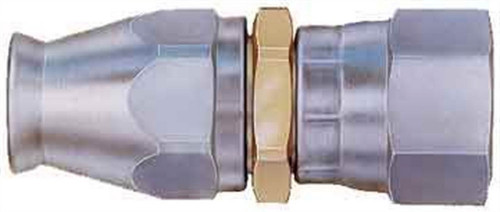 Aeroquip FBM1101 Fitting, Hose End, PTFE Racing Hose, Straight, 4 AN Hose to 4 AN Female Swivel, Steel, Natural, Each