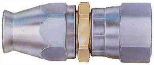 Aeroquip FBM1103 Fitting, Hose End, PTFE Racing Hose, Straight, 6 AN Hose to 6 AN Female Swivel, Steel, Natural, Each