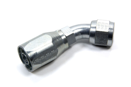 Aeroquip FBM1338 Fitting, Hose End, AQP High Pressure, 45 Degree, 10 AN Hose to 7/8-14 in Female, Steel, Zinc Plated, Each