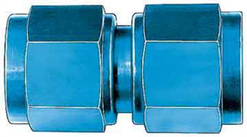 Aeroquip FBM2916 Fitting, Adapter, Straight, 8 AN Female Swivel to 8 AN Female Swivel, Aluminum, Blue Anodized, Each