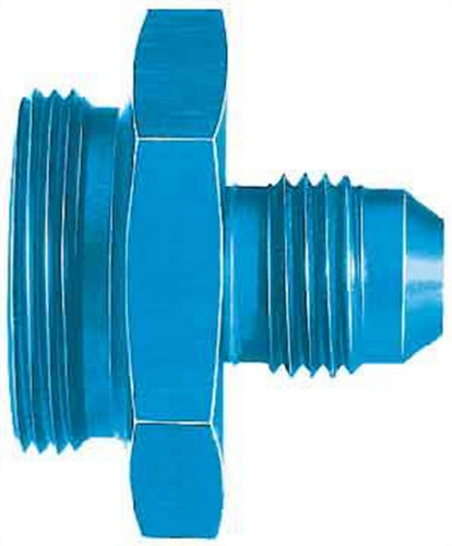 Aeroquip FCM2107 Fitting, Adapter, Straight, 1 in NPT Male to 6 AN Male, Aluminum, Blue Anodized, Each