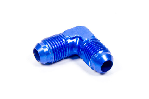 Aeroquip FCM2120 Fitting, Adapter, 90 Degree, 6 AN Male to 6 AN Male, Aluminum, Blue Anodized, Each