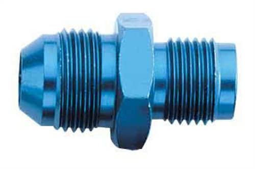 Aeroquip FCM2239 Fitting, Adapter, Straight, 4 AN Male to 10 mm x 1.00 Male, Aluminum, Blue Anodized, Each