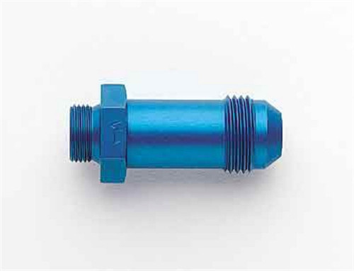 Aeroquip FCM2249 Fitting, Adapter, Straight, 8 AN Male Swivel to 9/16-24 in Male, Aluminum, Blue Anodized, Each