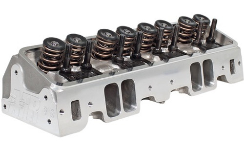 Air Flow Research 1134-TI Cylinder Head, Eliminator Race, Assembled, 2.100 / 1.600 in Valves, 235 cc Intake, 70 cc Chamber, 1.55 in Springs, Angle Plug, Aluminum, Small Block Chevy, Pair