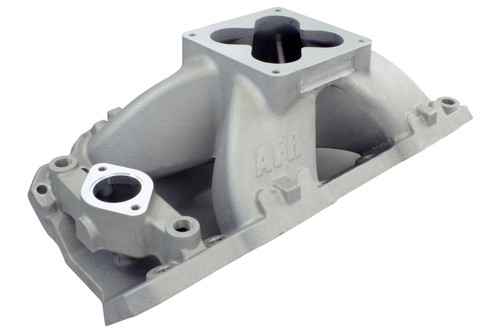 Air Flow Research 4901 Intake Manifold, Dominator Flange, Single Plane, Rectangle Port, Aluminum, Natural, 18 Degree Head, Tall Deck, Big Block Chevy, Each