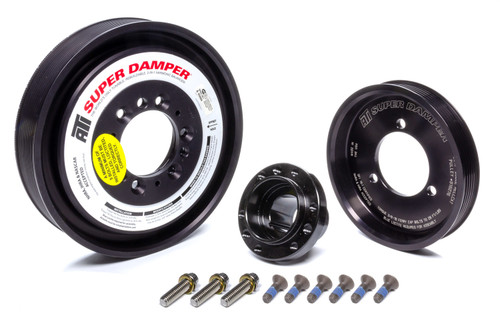 ATI Performance 918485 Harmonic Balancer, Serpentine Super Damper, 8.900 in OD, SFI 18.1, Aluminum / Steel, Black, Internal Balance, Mopar Gen III Hemi, Each