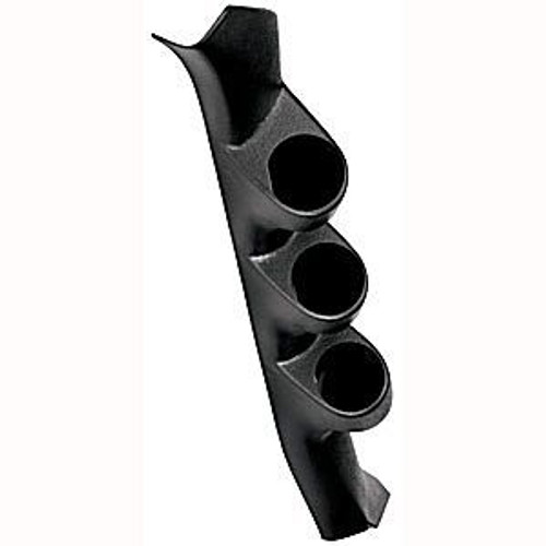 Autometer 17101 Gauge Pod, Three 2-1/16 in Diameter Gauges, Full Pillar, Plastic, Black, GM Fullsize Truck 1988-94, Each