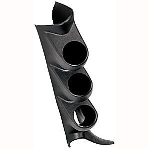 Autometer 17105 Gauge Pod, Three 2-1/16 in Diameter Gauges, Full Pillar, Plastic, Black, GM Fullsize Truck 1999-07, Each