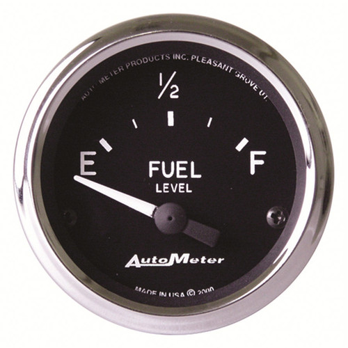 Autometer 201011 Fuel Level Gauge, Cobra, 240-33 ohm, Electric, Analog, Short Sweep, 2-1/16 in Diameter, Black Face, Each