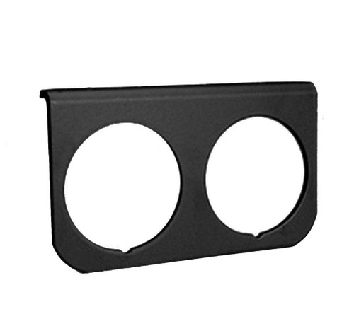 Autometer 2237 Gauge Mounting Panel, Two 2-1/16 in Holes, Hardware Included, Aluminum, Black Anodized, Universal, Each