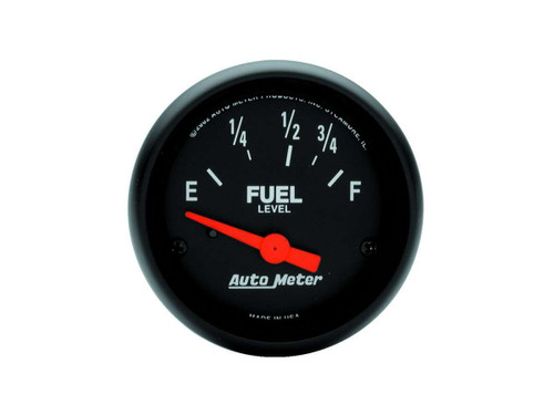 Autometer 2642 Fuel Level Gauge, Z-Series, 73-10 ohm, Electric, Analog, Short Sweep, 2-1/16 in Diameter, Black Face, Each