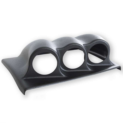 Autometer 5380 Gauge Pod, Three 2-1/16 in Diameter Gauges, Dash, Plastic, Black, Jeep Wrangler JK 2007-10, Each