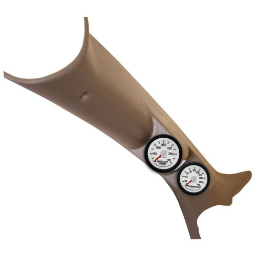 Autometer 7096 Gauge Pod, Gauge Works, Boost / Pyrometer Gauges, 2-1/16 in Diameter, Full Pillar, Plastic, Tan, Dodge Ram Fullsize Truck 2003-07, Each