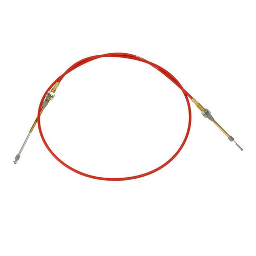 B And M Automotive 80506 Shifter Cable, 6 ft Long, 2-1/2 in Stroke, Threaded Ends, Steel Cable, Plastic Liner, Red, B&M Shifters Pre 1981, Each