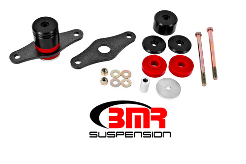BMR Suspension MM007 Motor Mount, Bolt-On, Polyurethane Bushings, Steel, Black Powder Coat, Ford Mustang 2015-16, Kit