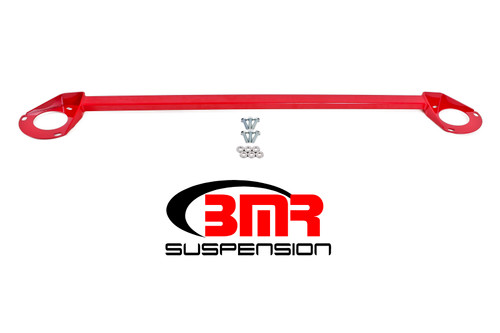 BMR Suspension STB018R Strut Tower Brace, Tubular, Steel, Red Powder Coat, Chevy Camaro 2016, Each