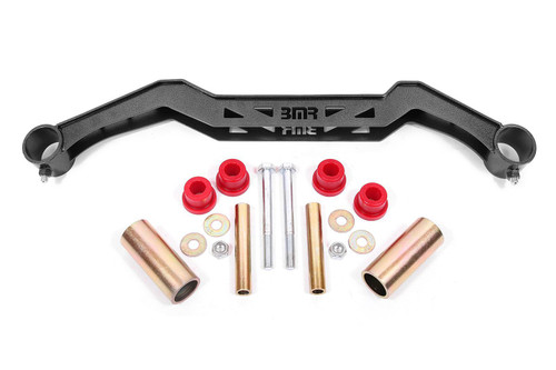 BMR Suspension TC730H Transmission Crossmember, Bolt-On, Steel, Black Hammertone, TH350 / 700R4, Ford Mustang 1979-93, Kit