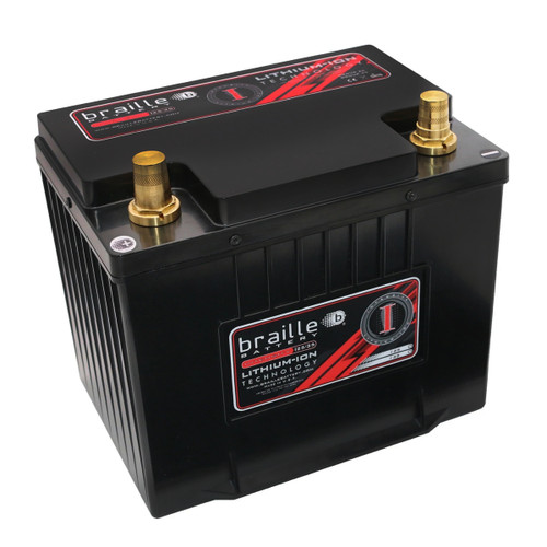 Braille Auto Battery i25X Battery, Intensity, Lithium-ion, 12V, 1297 Cranking amp, Threaded Top Terminals, 9.4 in L x 8 in H x 6.9 in W, Each