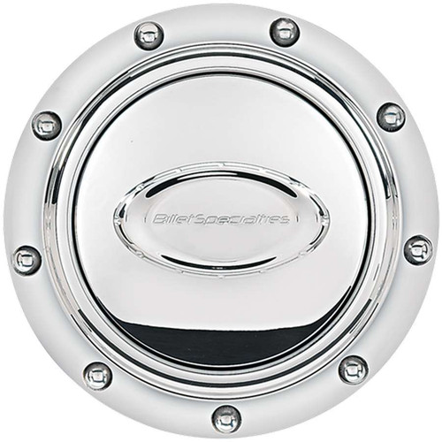 Billet Specialties 32710 Horn Button, Pro Style, Rivet, Billet Specialties Logo, Billet Aluminum, Polished, Each