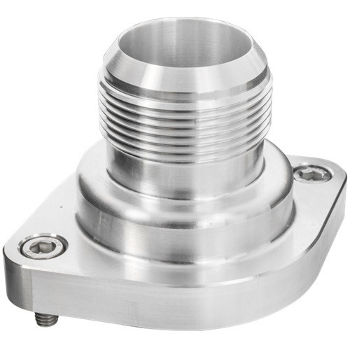 Billet Specialties 90920 Water Neck, Straight, 20 AN Male, Hardware / O-Ring Included, Aluminum, Natural, GM LS-Series, Each